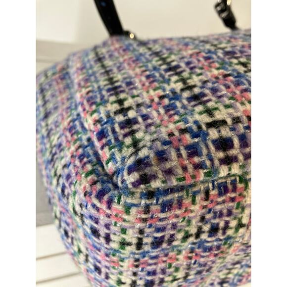 COACH F17699 MULTI COLOR TWEED, PATTON LEATHER SHOULDER BAG - Picture 10 of 16